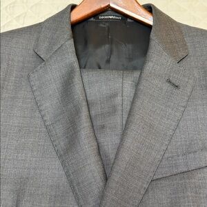 Emporio Armani Charcoal Suit for Men 42R US / 52 EU